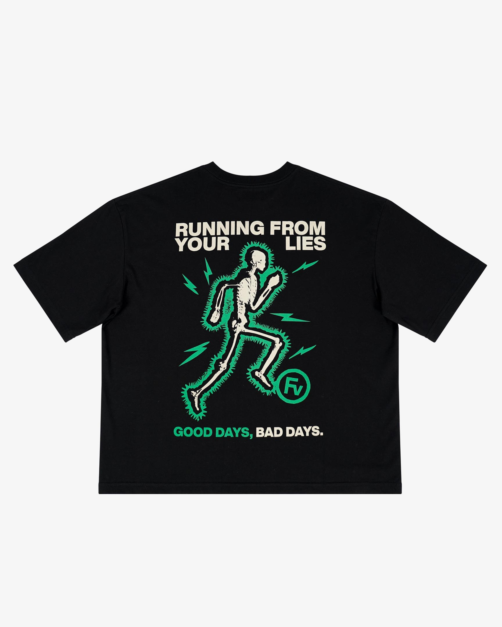 RUNNING FROM YOUR LIES TEE BLACK