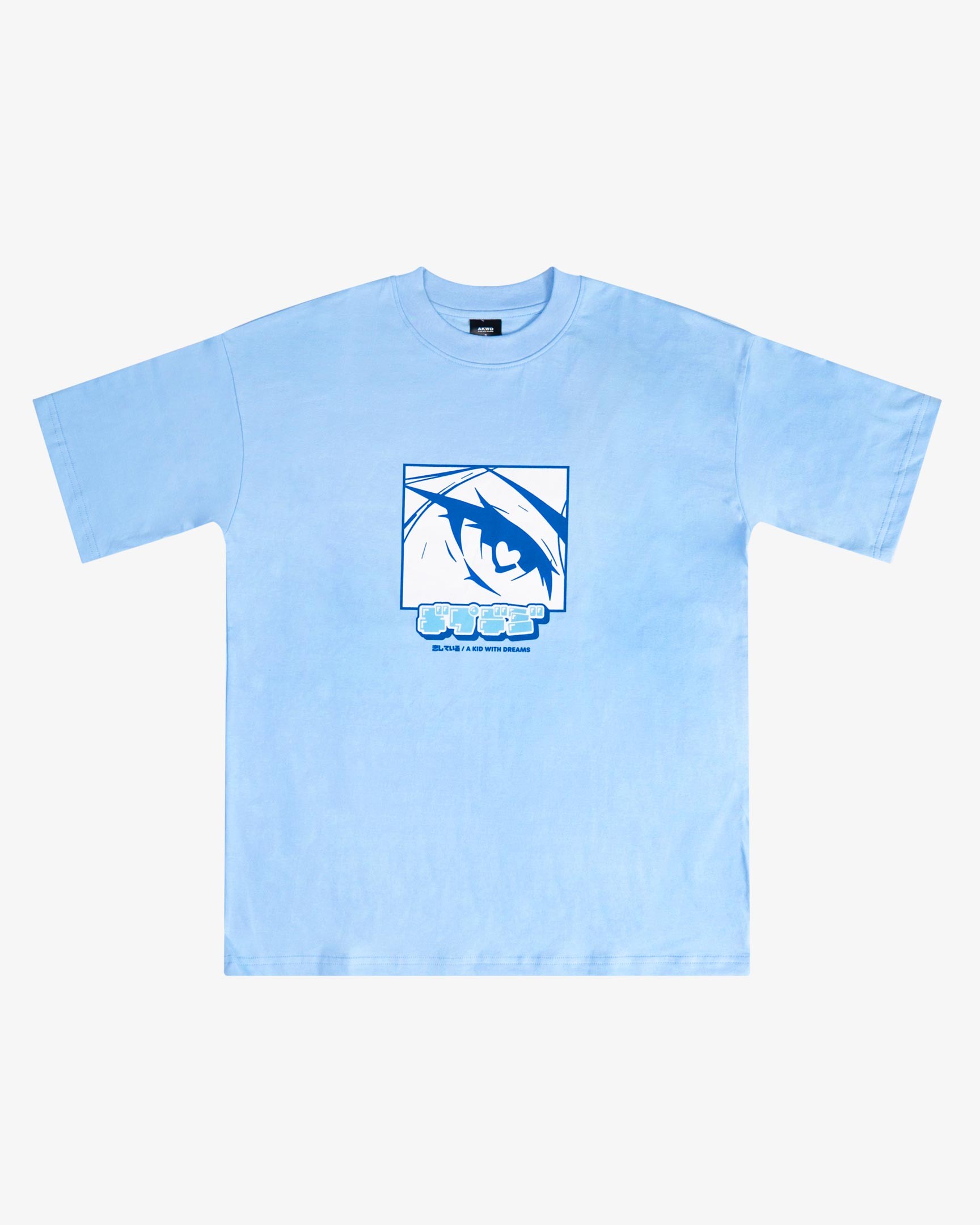 T-SHIRT OVERSIZED GRAP EYE SKYBLUE