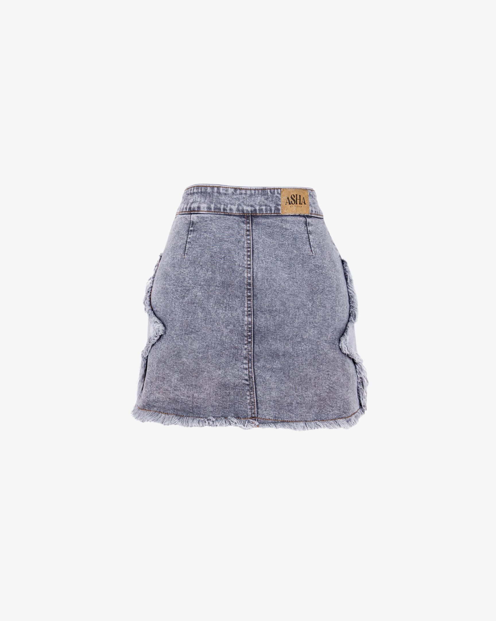 STAR SKIRT GREY