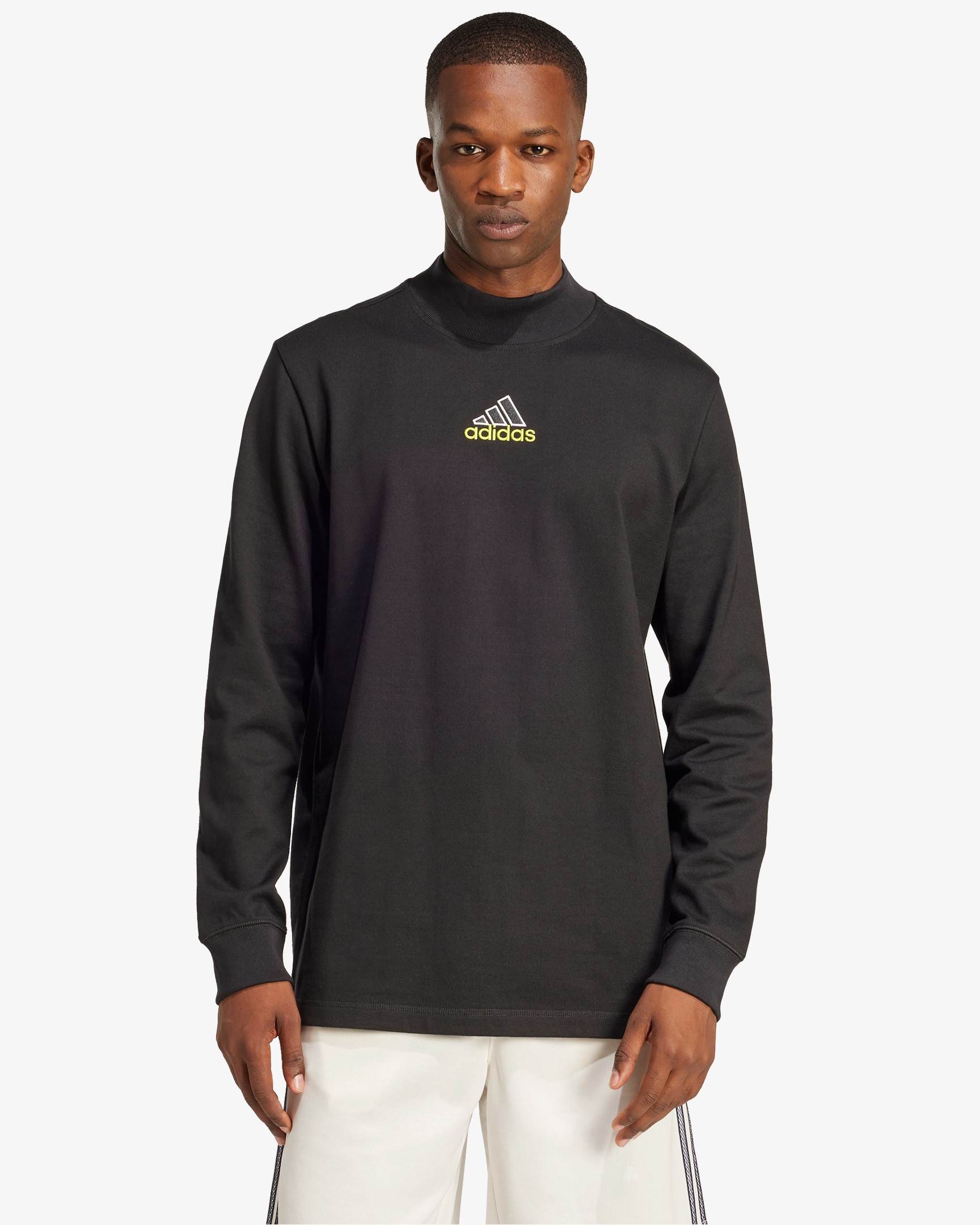 LS MOCK NECK Q1 BLACK