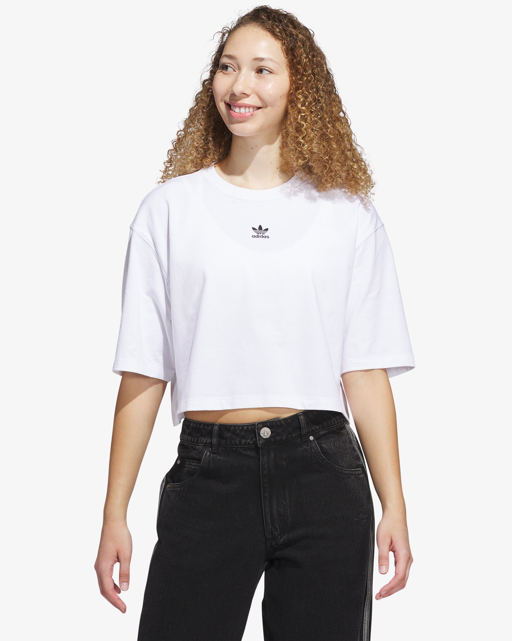 ESS CROP TEE WHITE