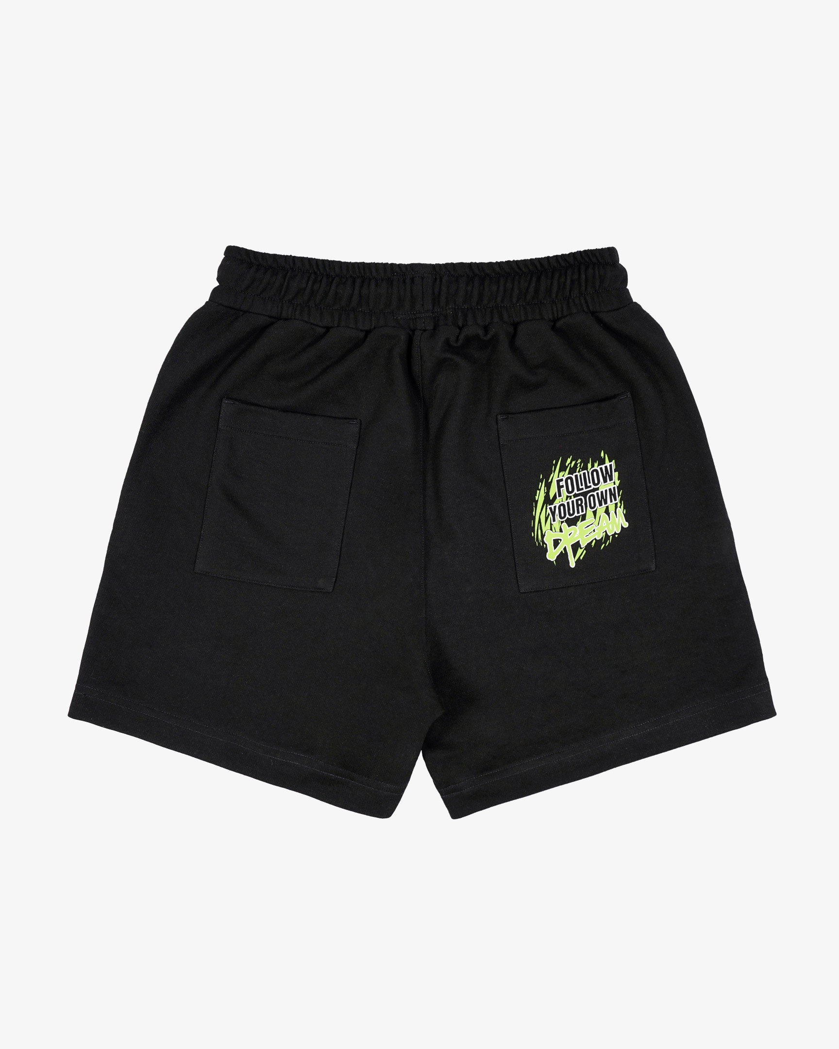 FOLLOW YOUR OWN DREAM SHORT BLACK-N GREEN